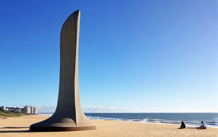 우루과이에서 유명한 조각상 - ### Image Prompt 1: The Iconic Hand of Brava Beach 우루과이에서 유명한 조각상 - ### Image Prompt 1: The Iconic Hand of Brava Beach