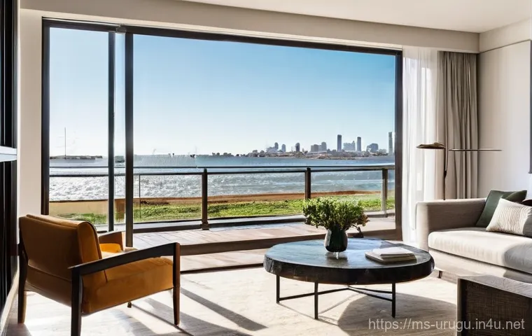 우루과이에서 부동산 매매 - **Prompt 1: Urban Elegance Meets Coastal Calm in Montevideo**
"A sophisticated, brightly lit apa...